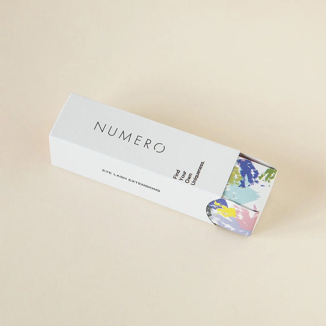 【NUMERO】ボリュームラッシュ マットカラー 1列シート / アイスモーヴ 0.07mm