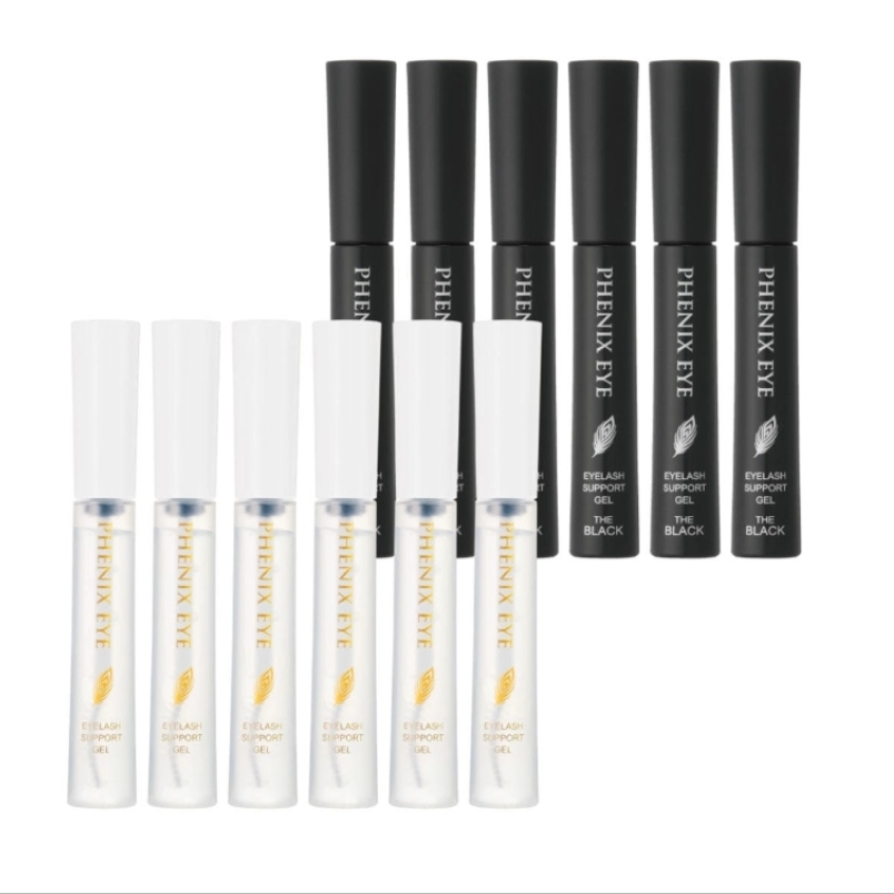 【フェニックスアイ】 アイラッシュサポートジェル 6本＆アイラッシュサポートジェルBK 6本 計12本セット