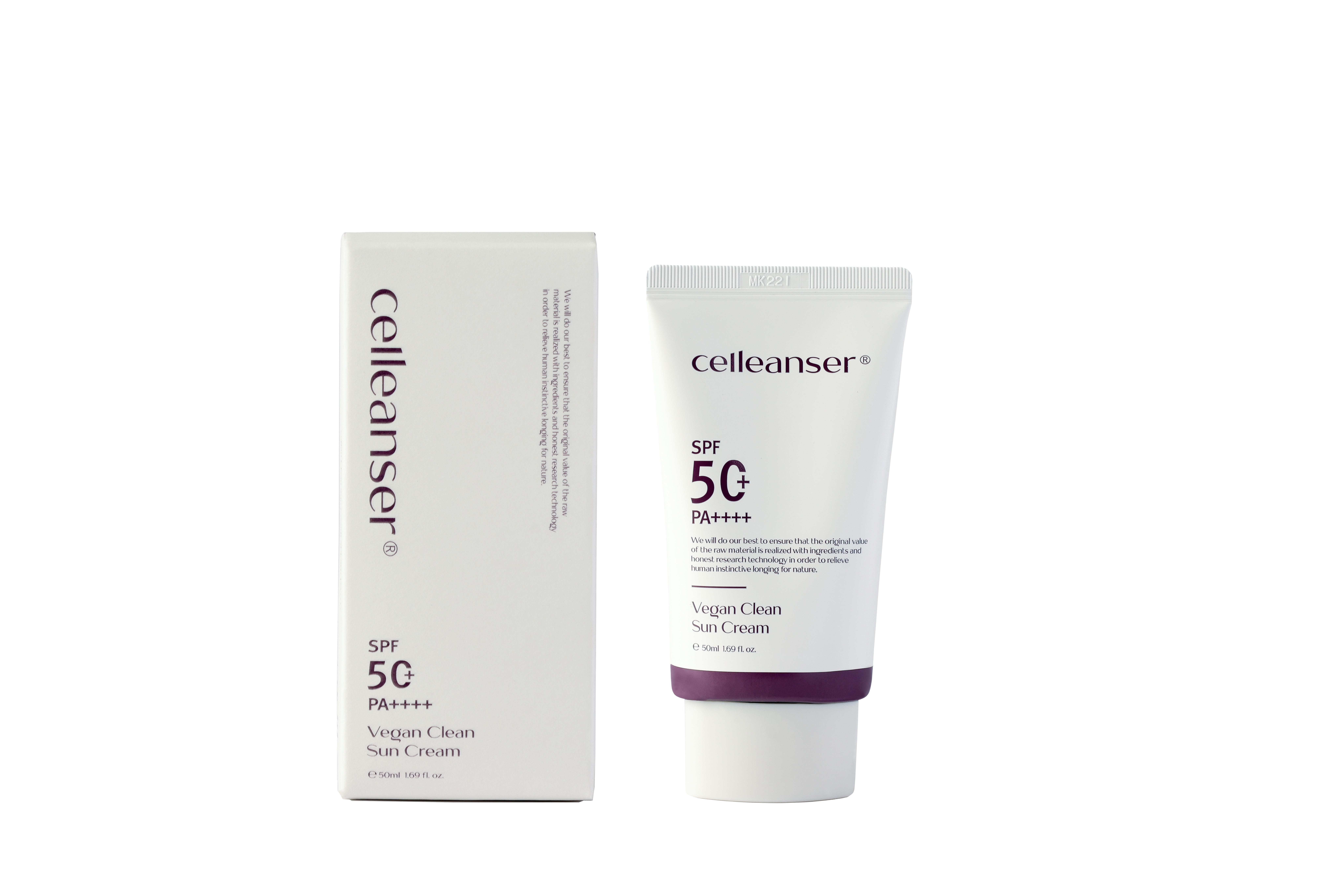 【Celleanser】ヴィーガンクリーン サンクリーム（SPF50＋PA＋＋＋＋）50ml