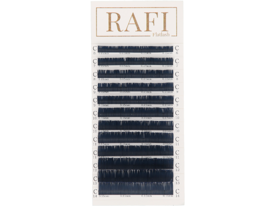 【RAFI】フラットラッシュ　ディープブルー【長さMIX、太さ0.15mm】