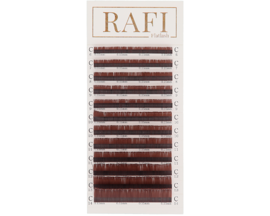 【RAFI】フラットラッシュ　ラベンダーピンク【長さMIX、太さ0.15mm】
