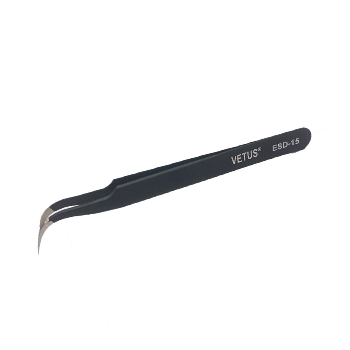 【VETUS】帯電防止ツイーザー[BLACK]ESD-15