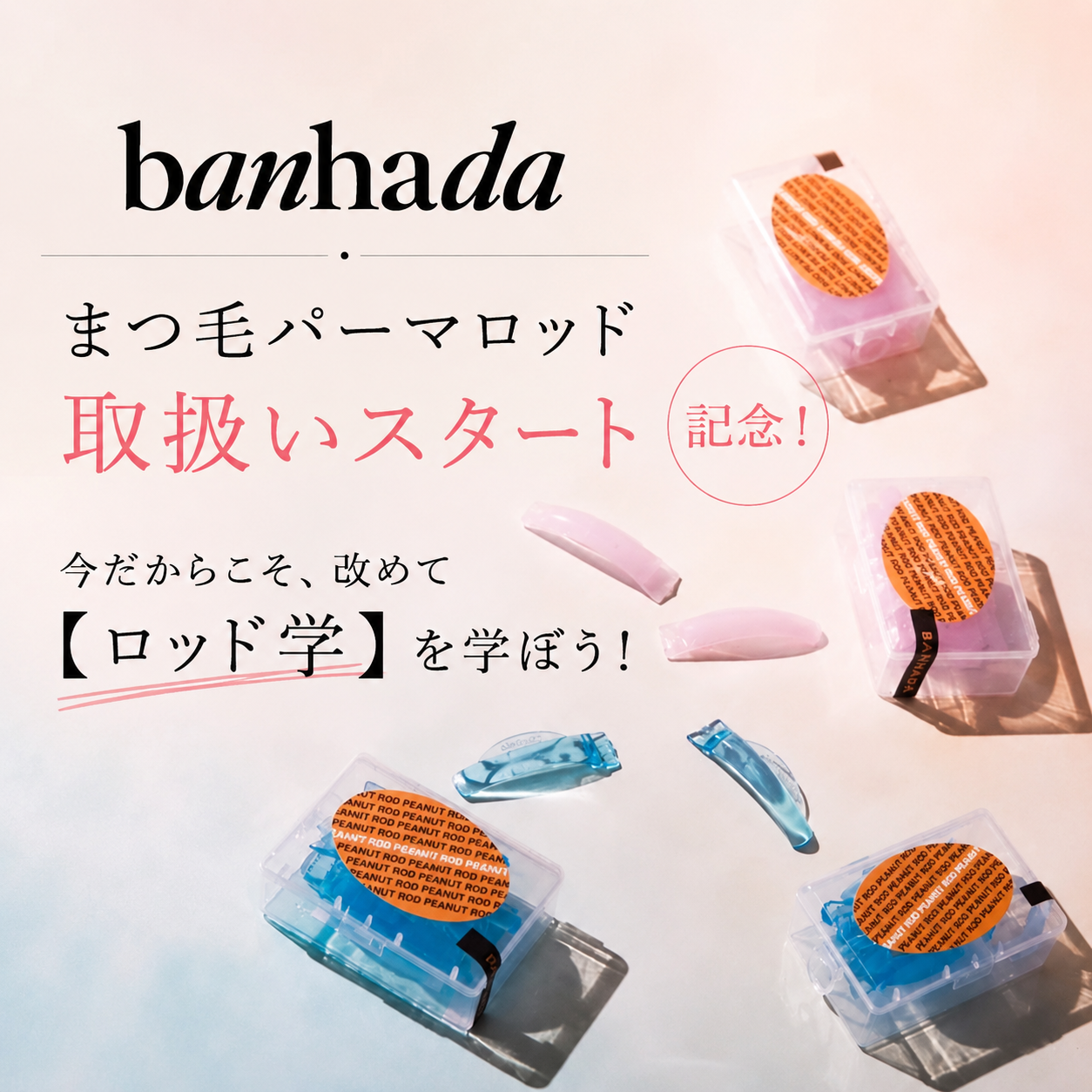【会員無料】Banhada まつ毛パーマロッド取扱いスタート記念！ 今だからこそ、改めて【ロッド学】を学ぼう！