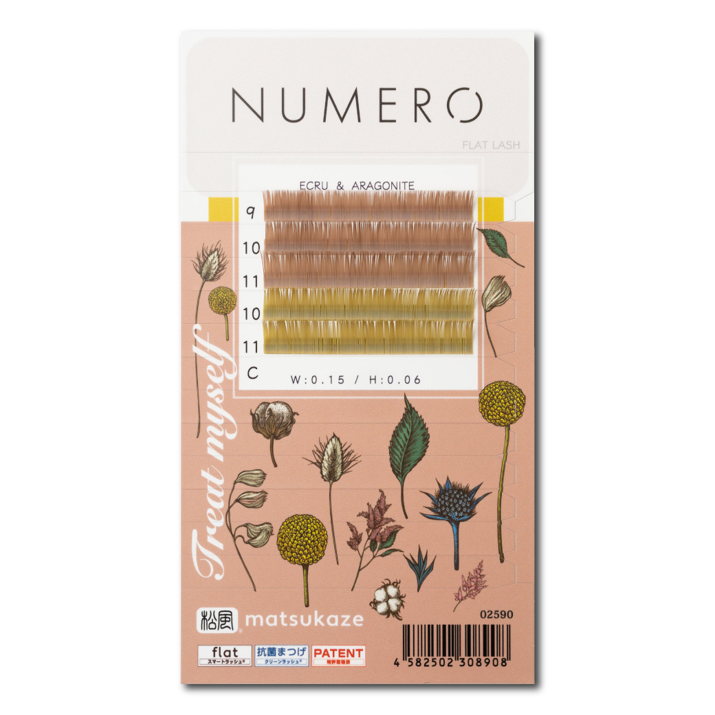 【NUMERO】 フラットラッシュマットカラー/エクリュ&アラゴナイト2色MIX