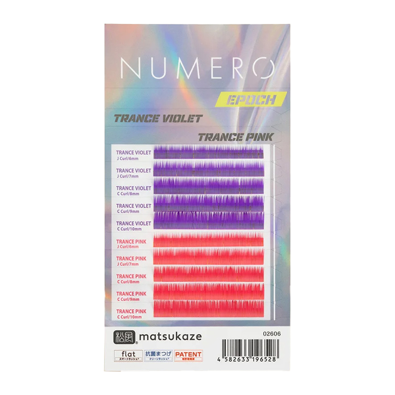 【NUMERO】フラットラッシュマットカラー/トランスヴァイオレット&トランスピンク2色MIX